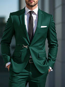 Conjunto de traje de viaje de negocios para hombre Manfinity Mode: chaqueta y pantalón