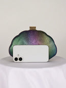 Mini Bolsa de Concha em Couro PU