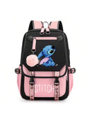 Mochila impermeable Disney Smart Stitch, mochila de viaje, elegante mochila escolar, mochila plegable de gran capacidad para uso en exteriores.