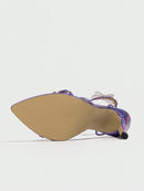 Sandália Preta com Borboleta Cintilante