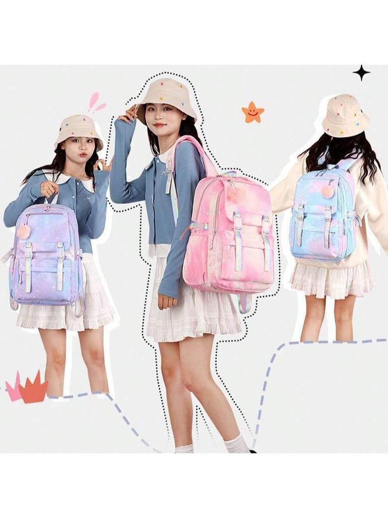 Mochila escolar de dibujos animados de la serie Disney Stitch, impermeable y resistente a la suciedad, bonita e informal, mochila de viaje para exteriores, gran capacidad, ideal para la escuela y salidas.