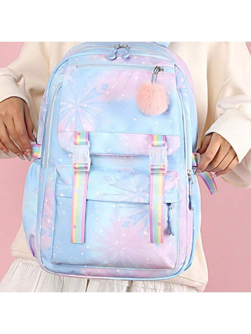 Mochila escolar de dibujos animados de la serie Disney Stitch, impermeable y resistente a la suciedad, bonita e informal, mochila de viaje para exteriores, gran capacidad, ideal para la escuela y salidas.