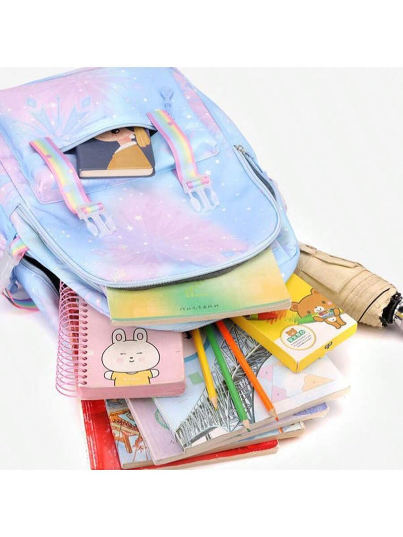 Mochila escolar de dibujos animados de la serie Disney Stitch, impermeable y resistente a la suciedad, bonita e informal, mochila de viaje para exteriores, gran capacidad, ideal para la escuela y salidas.