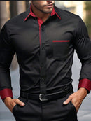 Manfinity Mode Men's Casual Solid Color Shirt, Simple and Fashionable, for Daily Wear