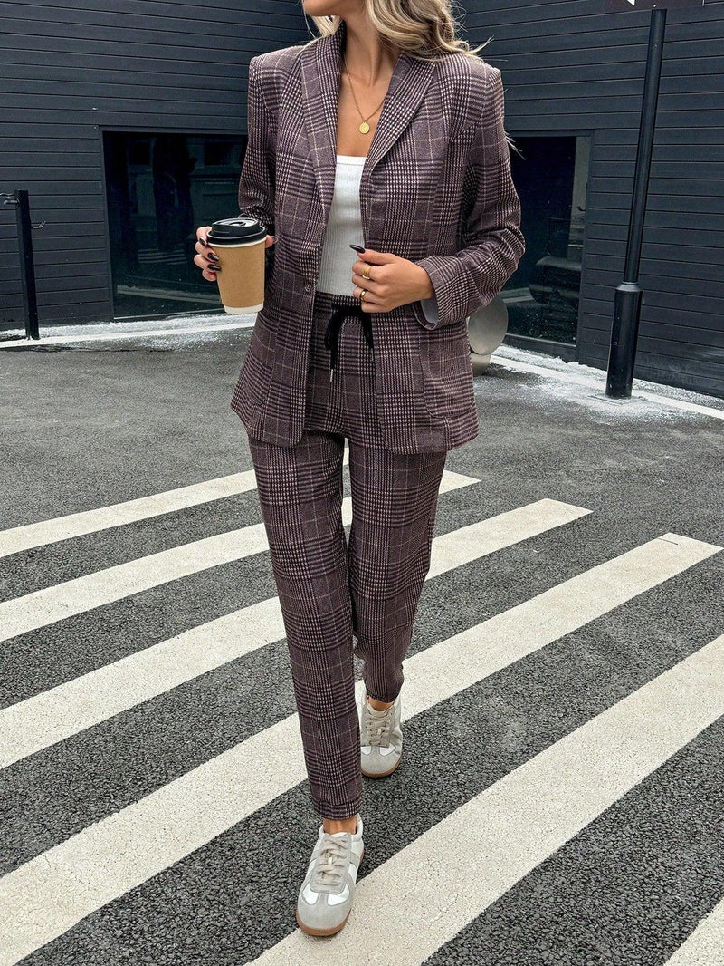 Women's Plaid Suit