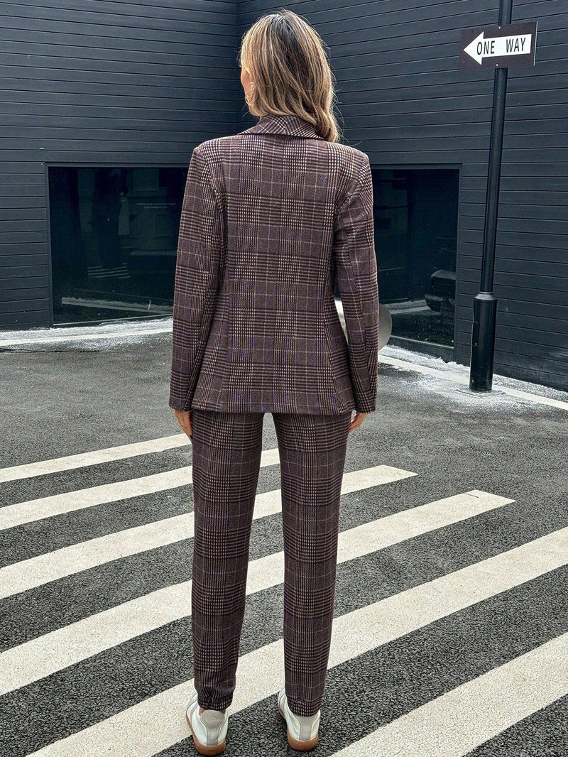 Women's Plaid Suit
