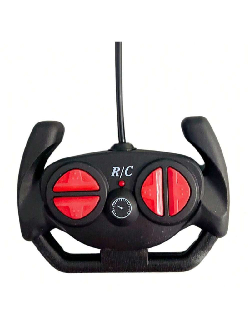 Coche de policía de juguete con luces y control remoto
