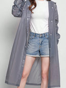 1 chubasquero sólido con cordón ajustable, de material EVA, para adultos, 150-190 cm, 40-100 kg, unisex.