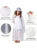 1 chubasquero sólido con cordón ajustable, de material EVA, para adultos, 150-190 cm, 40-100 kg, unisex.