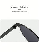 2 Pieces Women's Fashion Oval Metal Frame Glasses, Suitable for Daily Wear and Outdoor Activities