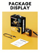 TRANSFORMERS TRANSFORMERS TF-T59 Bumblebee Bluetooth Headset, 360° Surround Sound, Noise Cancelling, HD Calling, Long Battery Life, Low Latency Game Mode, Neckband, Portable, Wireless Headphones