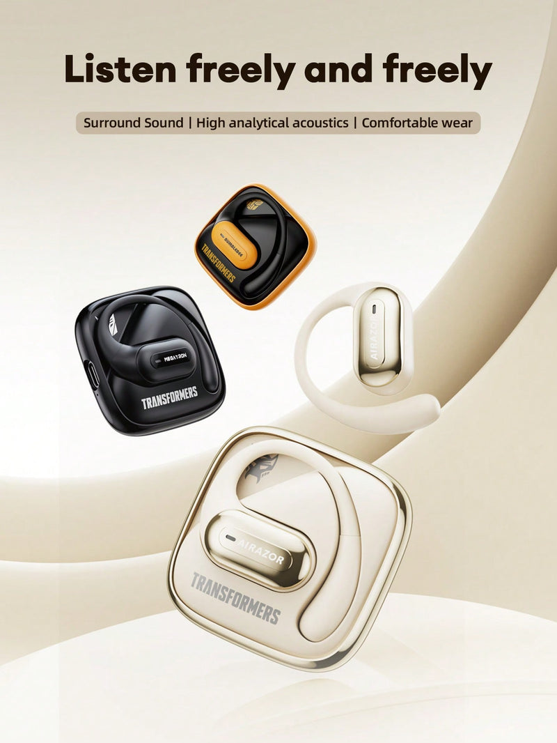 Auriculares Bluetooth TRANSFORMERS TF-T59 Bumblebee, sonido envolvente de 360°, cancelación de ruido, llamadas HD, batería de larga duración, modo de juego de baja latencia, diadema, portátiles, inalámbricos.