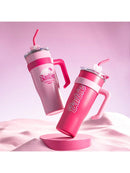 Miniso - Taza térmica grande de acero inoxidable para café, 1600 ml, con asa, para oficina, cuidado personal y viajes