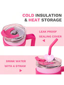 Miniso - Taza térmica grande de acero inoxidable para café, 1600 ml, con asa, para oficina, cuidado personal y viajes