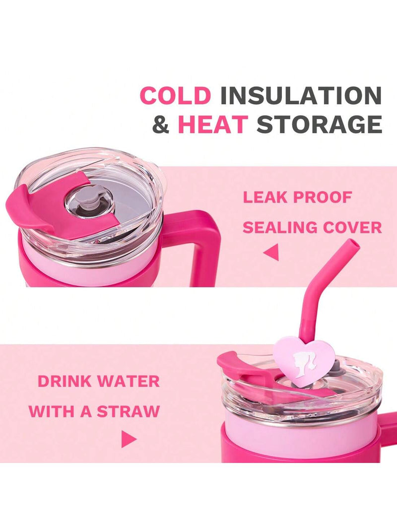 Miniso - Taza térmica grande de acero inoxidable para café, 1600 ml, con asa, para oficina, cuidado personal y viajes