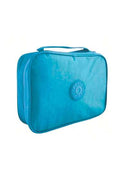 Estuche escolar de nailon con 100 bolígrafos y asa, organizador para mujer y hombre, con 2 compartimentos y cremallera, gran capacidad, impermeable, para niños.