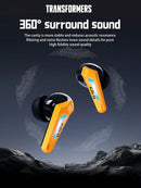 TRANSFORMERS TRANSFORMERS TF-T22 Bumblebee Bluetooth Headphones, Stereo eSports Gaming Headsets with Low Latency Surround Sound, Sports Headphones with Mic, Colorful LED Light, Silicone Wireless Earbuds for Smart Phones