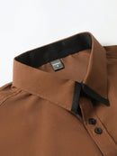 Manfinity Mode Men's Casual Solid Color Shirt, Simple and Fashionable, for Daily Wear