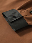 Manfinity Mode Men's Casual Solid Color Shirt, Simple and Fashionable, for Daily Wear