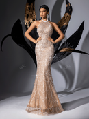 Pure Personality Goddess Mermaid Long Bridesmaid Dress Strapless Backless Evening Party Banquet Dress