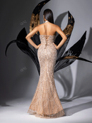 Pure Personality Goddess Mermaid Long Bridesmaid Dress Strapless Backless Evening Party Banquet Dress