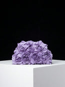 Elegante bolso de noche con estampado de rosas, ideal para bodas, suave y dulce, ideal como regalo de San Valentín (patrón aleatorio).