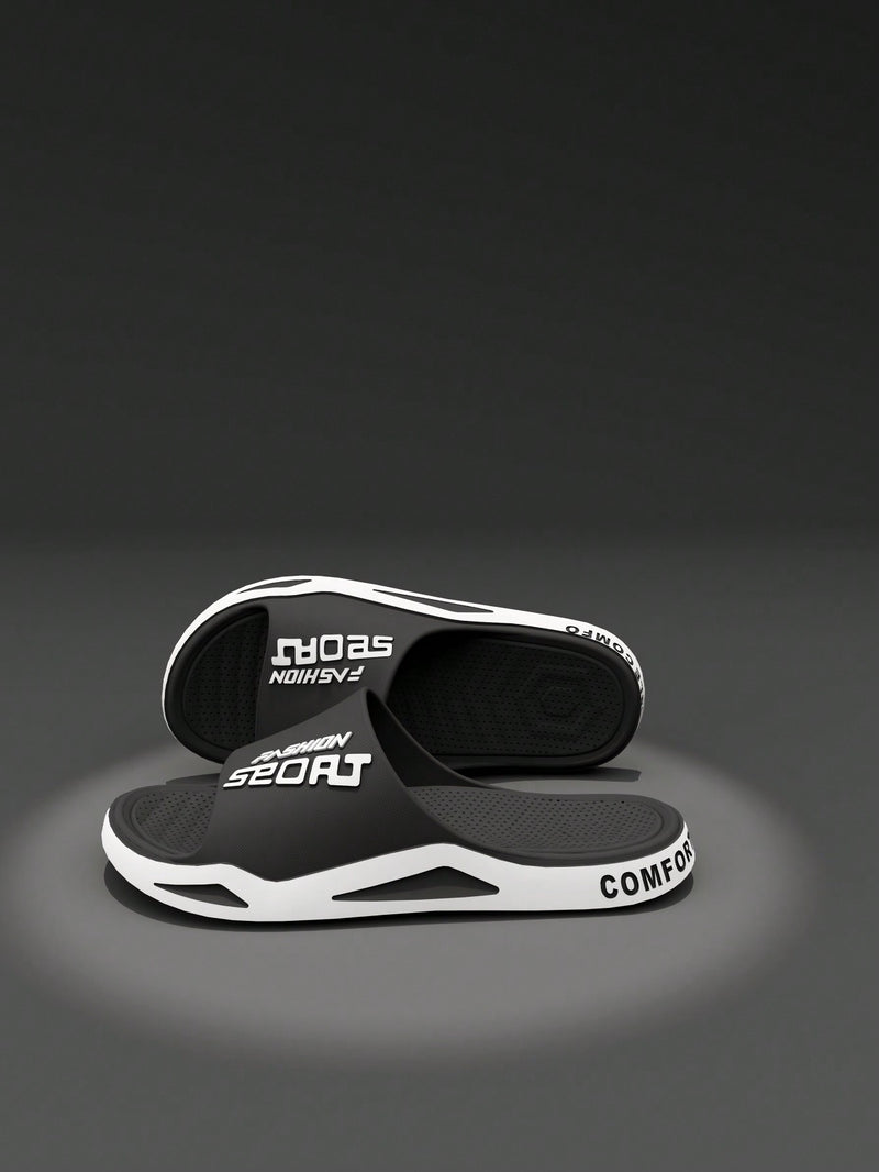 Men's Outdoor Sports Slippers, Soft and Comfortable, Non-slip and Wear-resistant, Fashionable and Trendy, Suitable for Couples to Use Indoor in Bedroom, Guest Room, Living Room or as a Bath and Guest Slipper, Available in 2 Colors
