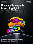 TRANSFORMERS TRANSFORMERS TF-T22 Bumblebee Bluetooth Headphones, Stereo eSports Gaming Headsets with Low Latency Surround Sound, Sports Headphones with Mic, Colorful LED Light, Silicone Wireless Earbuds for Smart Phones