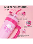 Miniso - Taza térmica grande de acero inoxidable para café, 1600 ml, con asa, para oficina, cuidado personal y viajes