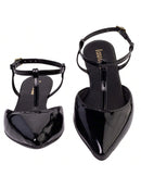 Zapatos de salón Salomé Basic para mujer, planos, de punta abierta y con hebilla