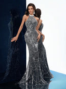 Pure Personality Goddess Mermaid Long Bridesmaid Dress Strapless Backless Evening Party Banquet Dress