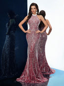 Pure Personality Goddess Mermaid Long Bridesmaid Dress Strapless Backless Evening Party Banquet Dress