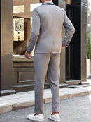 Blazer y pantalón de manga larga en color contrastante