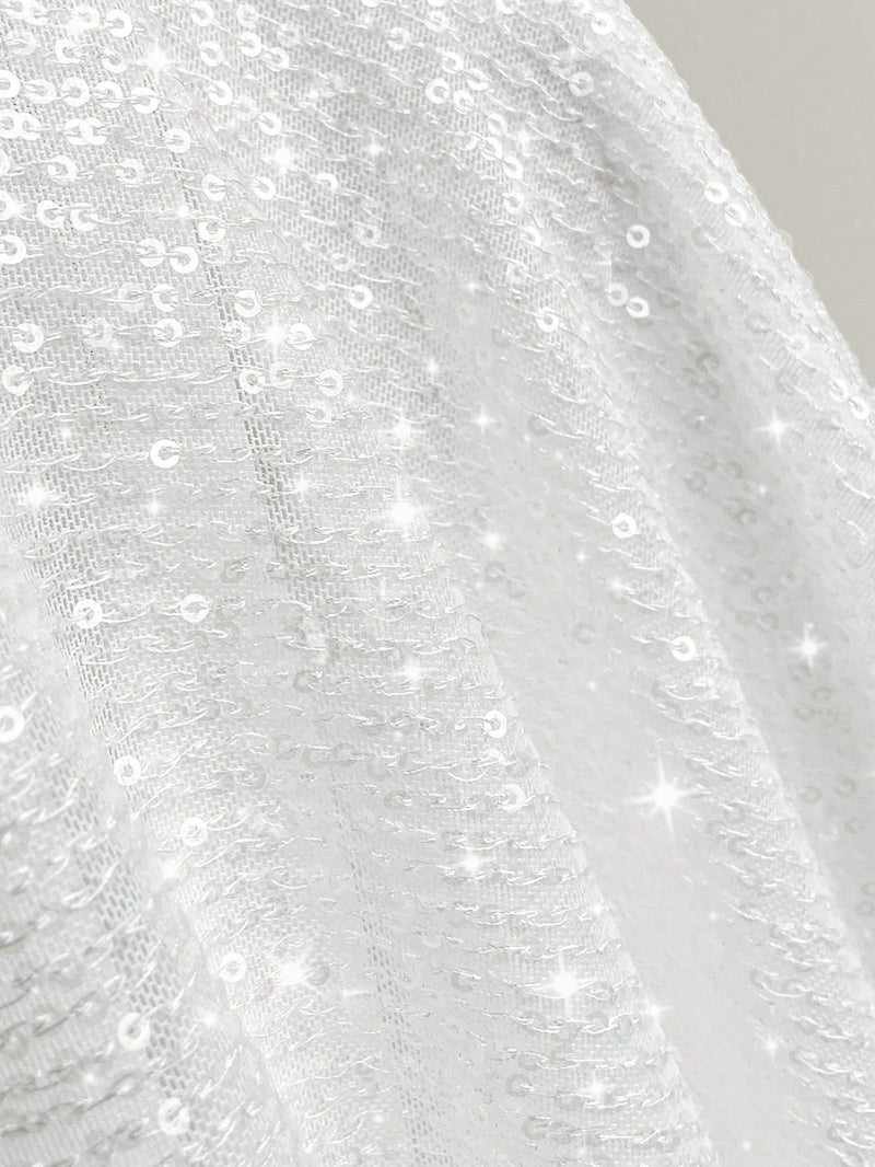 Vestido com Alça Sequinada – Sofisticação em Cor Sólida