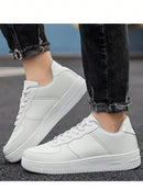 Women's White Platform Casual Sneakers, Lightweight and Comfortable