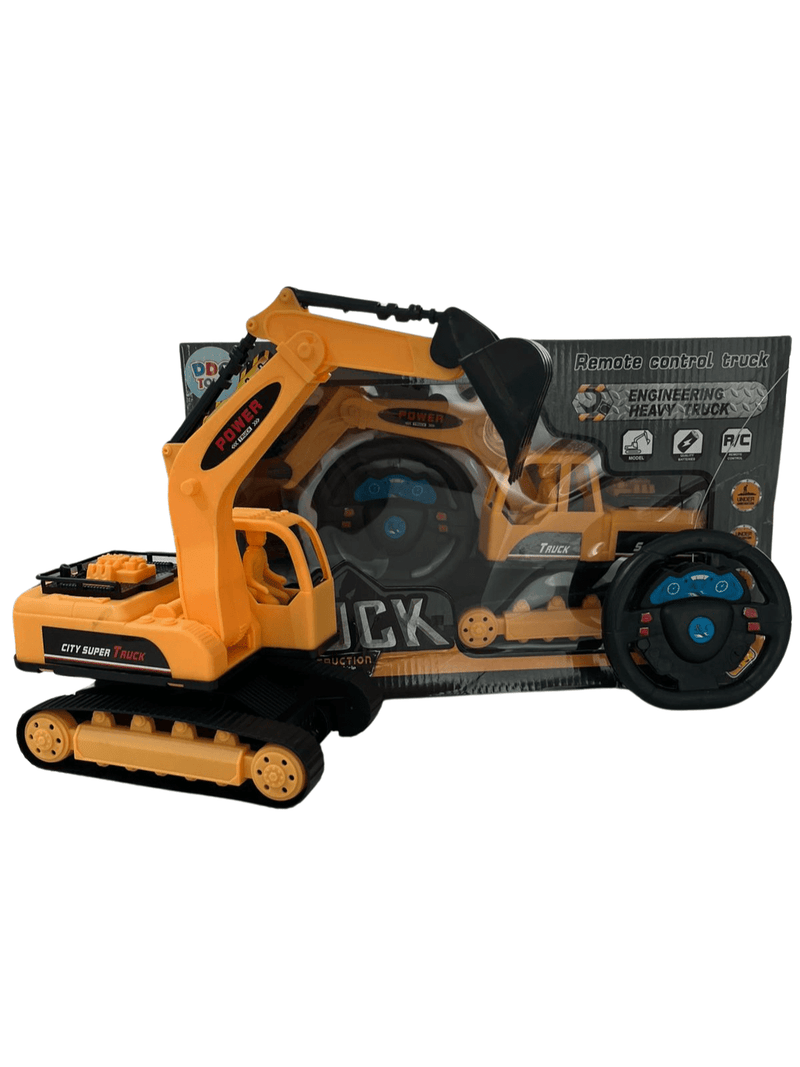 Remote Control Excavator Children's Toy Car Moves Channels Construction