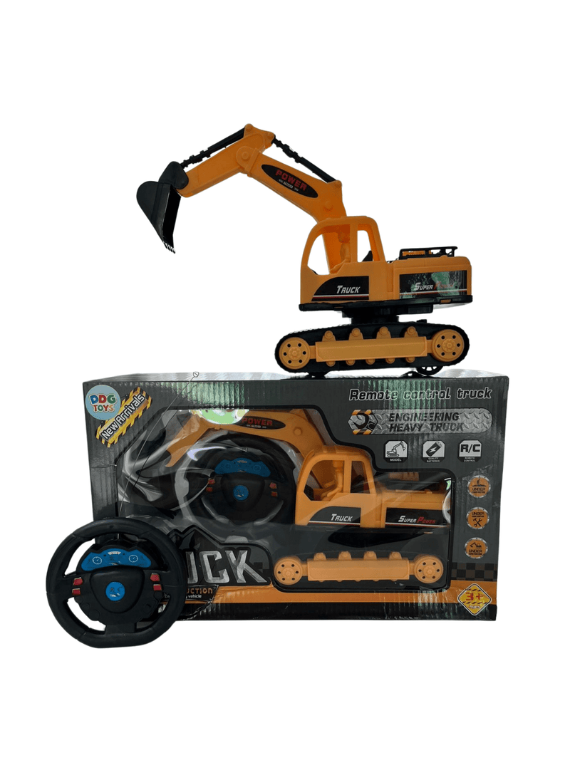 Remote Control Excavator Children's Toy Car Moves Channels Construction