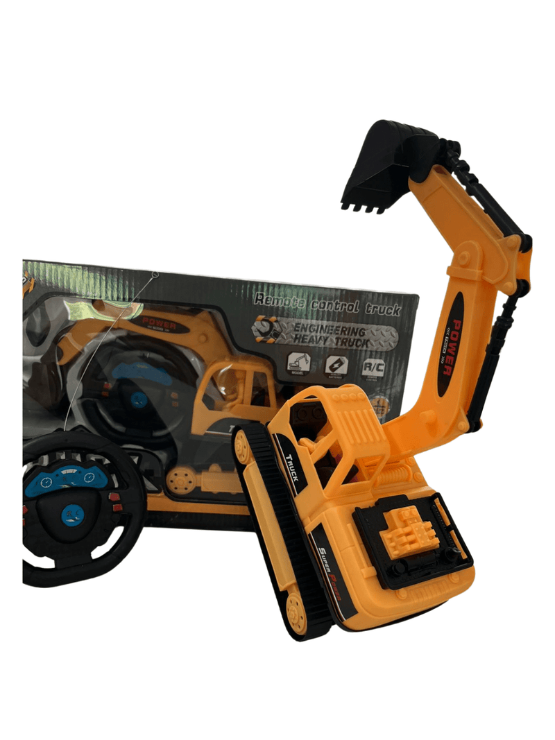 Remote Control Excavator Children's Toy Car Moves Channels Construction