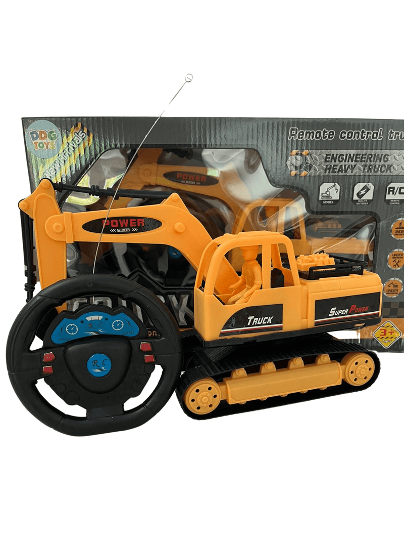 Remote Control Excavator Children's Toy Car Moves Channels Construction