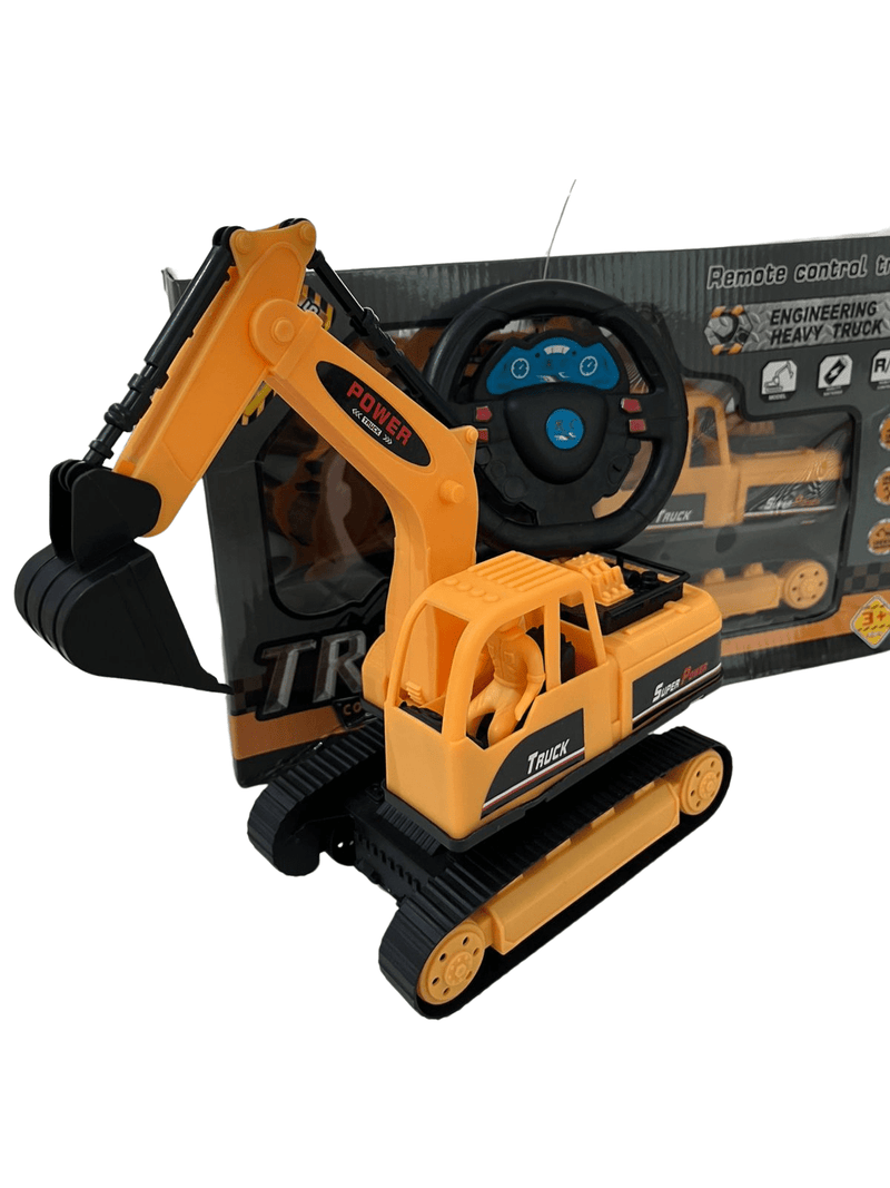 Remote Control Excavator Children's Toy Car Moves Channels Construction