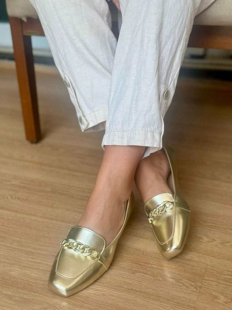 Zapatos mocasines cómodos con punta cuadrada para mujer