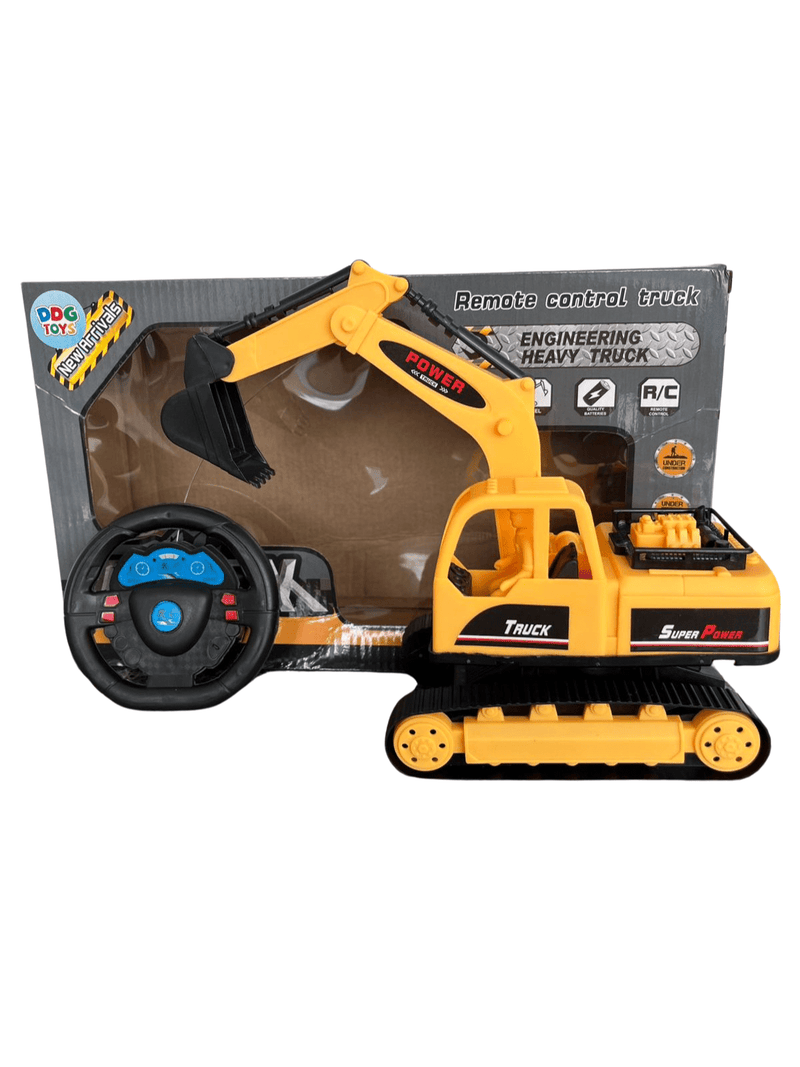 Remote Control Excavator Children's Toy Car Moves Channels Construction