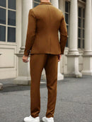 Conjunto de traje de viaje de negocios para hombre Manfinity Mode: chaqueta y pantalón