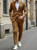 Conjunto de traje de viaje de negocios para hombre Manfinity Mode: chaqueta y pantalón