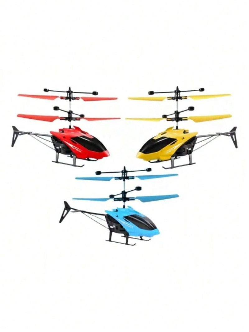 Helicóptero dron con sensor de proximidad recargable por USB y luz, juguete para niños y adultos