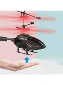 Helicóptero dron con sensor de proximidad recargable por USB y luz, juguete para niños y adultos