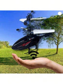 Helicóptero dron con sensor de proximidad recargable por USB y luz, juguete para niños y adultos