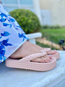 3 Braid Flip Flops Women's Cloud Platform Sandal Comfortable, Light and Soft Beach Fashion.