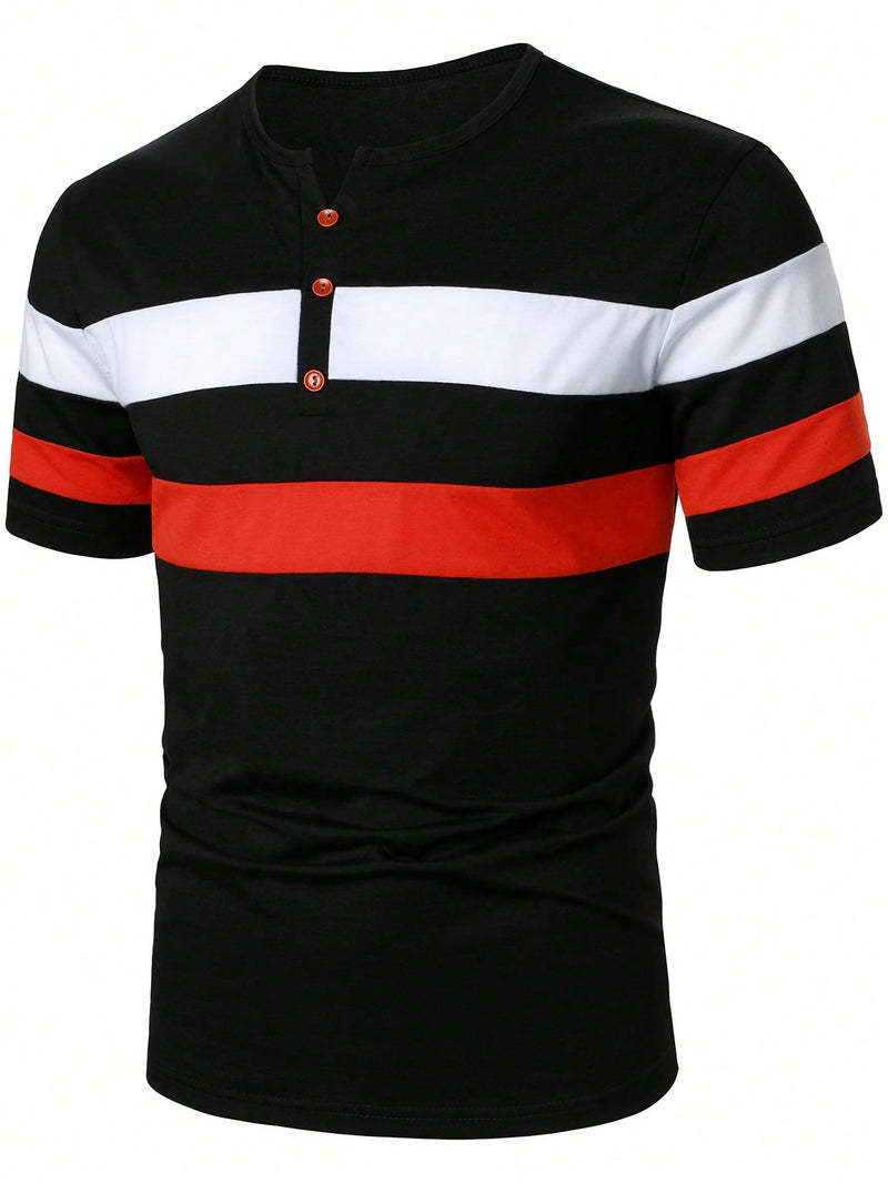 Camiseta de rayas con cuello en V