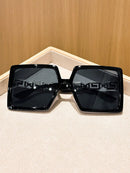 1 Piece High Quality Korean Style Metal Chain Full Square Frame Fashion Glasses, Sophisticated and Elegant, Plastic, Beach Accessories, Gifts, Casual and Business Looks for Women